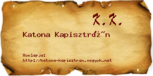 Katona Kapisztrán névjegykártya